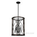 15 Inch Steel Wood Light Chandelier